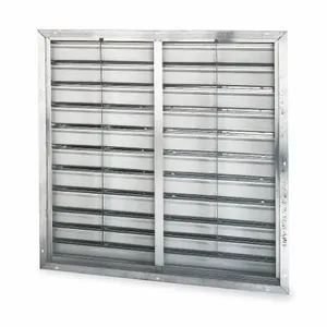 DAYTON 4C835 Wall Backdraft Damper, Double Panel, 39 X 39 Inch Size, Aluminum, 2500 FPM | AD6WKD