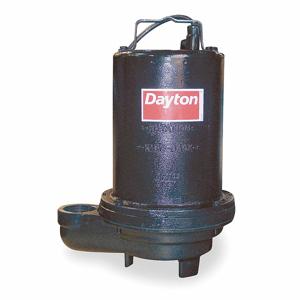 DAYTON 4HU77 Abwasserpumpe, 1 PS, 109 Fuß max. Kopf, 220 V AC, 1 Phase | CJ2BEU