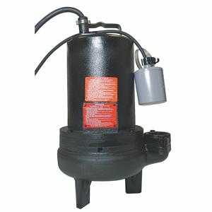 DAYTON 4HU86 Sewage Ejector Pump, 1 1/2 HP, 220V AC, Tether Float, 2 Inch Max. Dia Solids | CJ3HHB