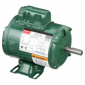 DAYTON 4K056BG Aeration Fan Motor, 3450 RPM, 115/230V AC, Auto, Keyed | CH9NRW 4K056