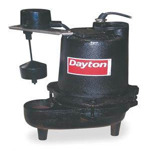 DAYTON 4LE12 Sewage Ejector Pump, 4/10 hp, 2 NPT Discharge | CH6KDA