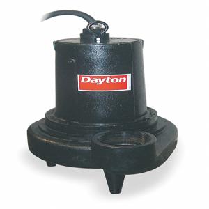 DAYTON 4LE16 Abwasser-Ejektorpumpe, 1 1/2 PS, 3 NPT-Auslass | CH6KDB