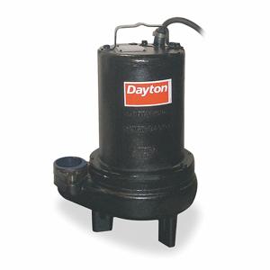 DAYTON 4LE15 Abwasser-Ejektorpumpe, 1 PS, 480 V AC, 195 GPM Durchflussrate bei 10 Fuß. des Kopfes | CJ3HHJ