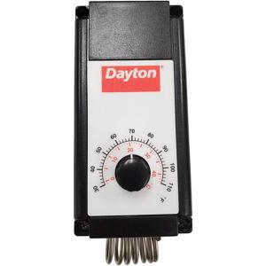 DAYTON 4LZ95 Line Volt Mechanischer Thermostat, Heizen oder Kühlen, 1H/1C, Kunststoff | CJ2RMX