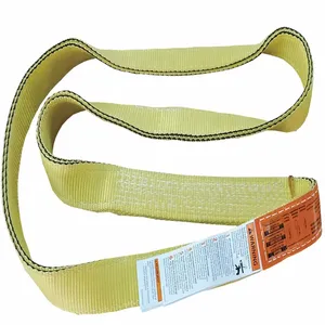 DAYTON 55ET33 Web Sling, 4 Ft. Length, 2 Plies, 2 Inch Width, Yellow, Nylon | CH6KHC