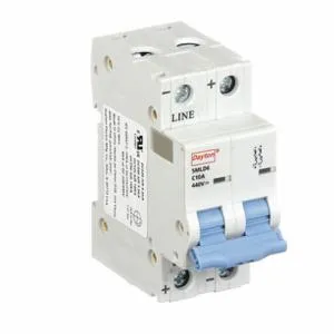 DAYTON 5MLD6 Mini Circuit Breaker C Curve 2p 10a 440vdc | AE4RGK