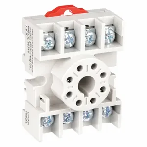 DAYTON 5X852 Relay Socket, 8 Pins, DPDT, DIN Mounting, 300 / 600 V, Grey | AE7DLW