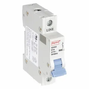 DAYTON 5ZVD3 Mini Circuit Breaker D Curve 1p 1a 277v | AE7PYD