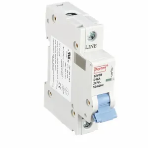 DAYTON 5ZVD8 Mini Circuit Breaker D Curve 1p 16a 277v | AE7PYJ