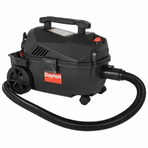 DAYTON 61HV80 Shop Vacuum, 4 Gal Tank Size, Plastic, 1 1/4 Inch Vacuum Hose Dia, 70 Cfm Vacuum Air Flow | CR2YKK