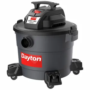 DAYTON 61HV83 Shop Vacuum, 10 gal. Tank Size, Plastic, 1 1/4 Inch Hose Dia., 100 cfm Air Flow | CJ3HZD