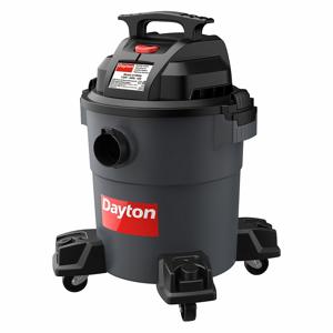 DAYTON 61HV88 Shop Vacuum, 6 gal. Tank Size, Plastic, 1 1/4 Inch Hose Dia., 90 cfm Air Flow | CJ3HZC