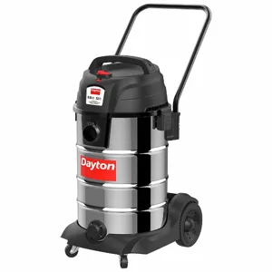 DAYTON 61HV91 Shop Vacuum, 12 gal. Tank Size, Stainless Steel, 1 7/8 Inch Hose Dia. | CJ3HZB