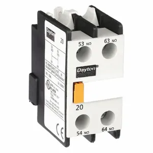 DAYTON 6EAT0 Auxiliary Contact IEC 2NO 120VAC/240VDC | AE8MLF