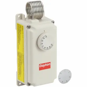 DAYTON 6EDY5 Line Voltage Thermostat, 24 - 600 VAC, 30 - 110 degrees F, SPDT | AE8MXH