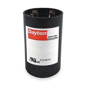 DAYTON 6FLK7 Motor Start Capacitor, 110 to 125V AC, 36 To 43 mfd, Round, 1 7/16 Inch Dia. | CJ2WAY