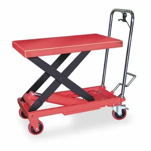 DAYTON 6W803 Fixed Scissor Lift Cart, Steel, 1000 lb | AF2NKF