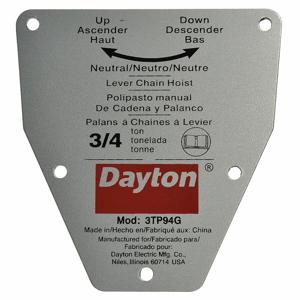 DAYTON 71317689G Capacity Label | CH9UMM 46G676