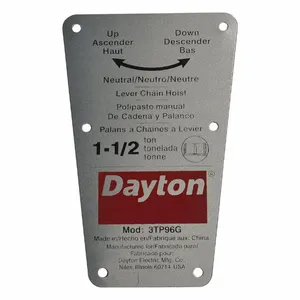 DAYTON 71317705G Capacity Label | CH9UML 46G876