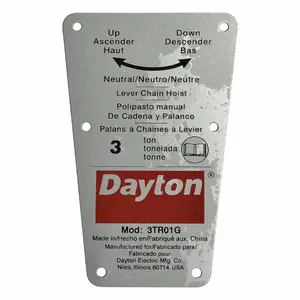 DAYTON 71317747G Capacity Label | CH9UMN 46G646