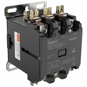 DAYTON 783XZ0 Definite Purpose Magnetic Contactor, 3 Poles, 63 A Full Load Amps-Inductive, 24VAC | CR2WUM