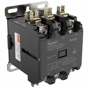 DAYTON 783XZ3 Definite Purpose Magnetic Contactor, 3 Poles, 50 A Full Load Amps-Inductive, 208/240VAC | CR2WUV