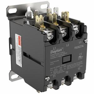 DAYTON 783XZ7 Definite Purpose Magnetic Contactor, 3 Poles, 40 A Full Load Amps-Inductive, 120VAC | CR2WUE