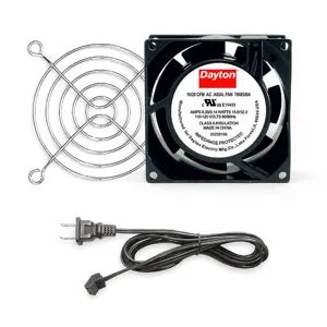 DAYTON 786EU6 Square Axial Fan Kit, 3 1/8 Inch Ht, 1 Inch Dp, 16/20, 20, Cast Aluminum, 120V Ac | CR2YKW