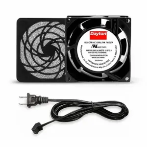 DAYTON 786EU7 Square Axial Fan Kit, 3 1/8 Inch Ht, 1 Inch Dp, 16/20, 20, Cast Aluminum, 120V Ac | CR2YKX