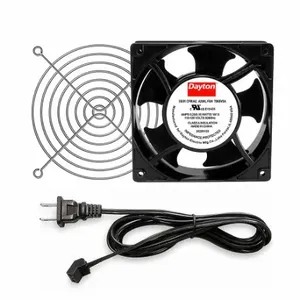 DAYTON 786EV5 Square Axial Fan Kit, 4 3/4 Inch Ht, 1 Inch Dp, 55/51, 20, Cast Aluminum, 120V Ac | CR2YLJ