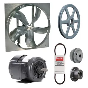 DAYTON 7M7Y8 Exhaust Fan with Drive Package, 30 Inch Blade, 3/4 HP, 11169 cfm, 208-230/460V AC | CJ2CVZ