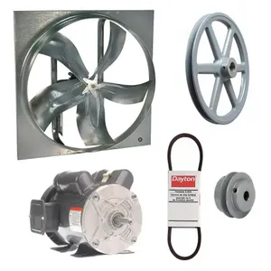 DAYTON 7M7Z9 Exhaust Fan with Drive Package, 36 Inch Blade, 1 HP, 15636 cfm, 115/208-230V AC | CJ2CVQ