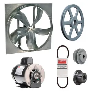 DAYTON 7M833 Exhaust Fan with Drive Package, 48 Inch Blade, 1 HP, 22617 cfm, 115/208-230V AC | CJ2CUN