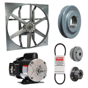 DAYTON 7M882 Exhaust Fan with Drive Package, 24 Inch Blade, 1/2 HP, 6469 cfm, 115/208-230V AC | CJ2DBH