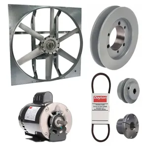 DAYTON 7M893 Exhaust Fan with Drive Package, 24 Inch Blade, 1 HP, 11901 cfm, 115/208-230V AC | CJ2CXY