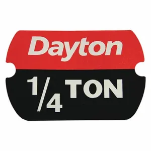 DAYTON MH29XL8509G Label Rated Load 1/4 Ton | AG9HBL 20JF70