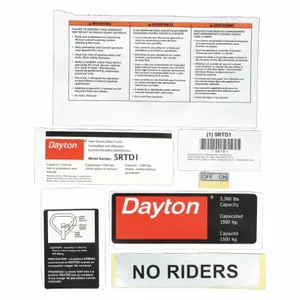 DAYTON MH5RTD1A12G Product Label Kit | AJ2AZM 46J150