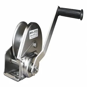 DAYTON OZ1000BWSS Pulling Hand Winch, 1000 lb Load Capacity, Silver Frame, 8 1/4 inch Handle | CH6TDQ 48RD53