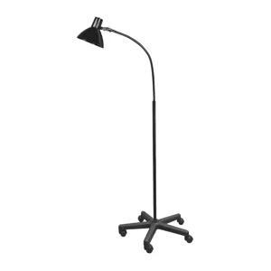 DAZOR 1169A-M-BK Wide Beam Task Light, Flex Arm, NEMA Plug, Mobile Floor Stand, Black | CF4FBJ