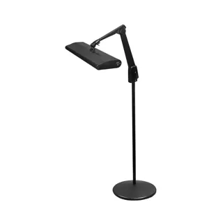 DAZOR 195M3-BK-DL Contemporary Arm Pedestal Floor Stand Light, Daylight, 45W, Black | CD4NQH