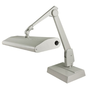 DAZOR 318M3-DG-DL Contemporary Arm Desk Light, Daylight, 45W, Dove Grey, 33 Inch | CD4NUW