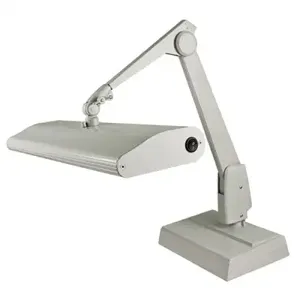 DAZOR 318M3-WH-DL Contemporary Arm Desk Light, Daylight, 45W, White, 33 Inch | CD4NUY