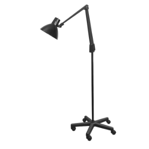 DAZOR 615-BK Mobile Floor Stand Light, Wide Beam Contemporary Arm, Black, 41 Inch | CD4NVY