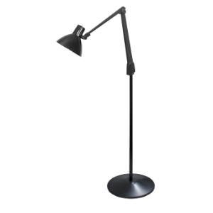 DAZOR 635-BK Pedestal Floor Stand Light, Wide-Beam Contemporary Arm, Black, 41 Inch | CD4NWH