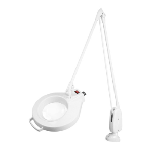DAZOR L1408-11-WH Led Circline Magnifier, 3.75X, Clamp Mount, White, 43 Inch | CD4NYF