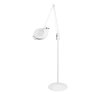 DAZOR L1490-WH Led Circline Magnifier, 1.75X, Pedestal Floor Stand, White, 43 Inch | CD4PBU