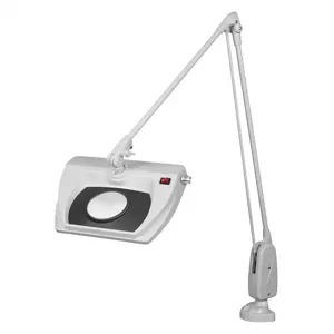 DAZOR L1508-16-WH LED Stretchview Magnifier, 5X, Clamp Base, White, 43 Inch | CD4PBX