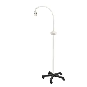 DAZOR L6014-WH Mobile Floor Stand Base Light, Flexible Gooseneck Arm, White | CD4PEU