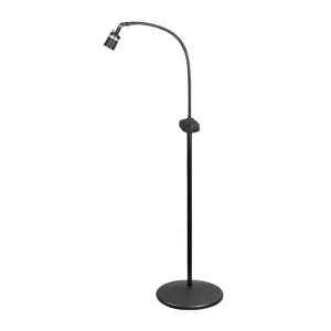 DAZOR L6034-BK Pedestal Floor Stand Base Light, Flexible Gooseneck Arm, Black | CD4PEV