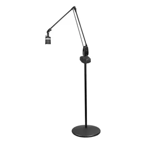 DAZOR L6934-BK Pedestal Floor Stand Base Light, Articulating Floating Arm, Black | CD4PFJ